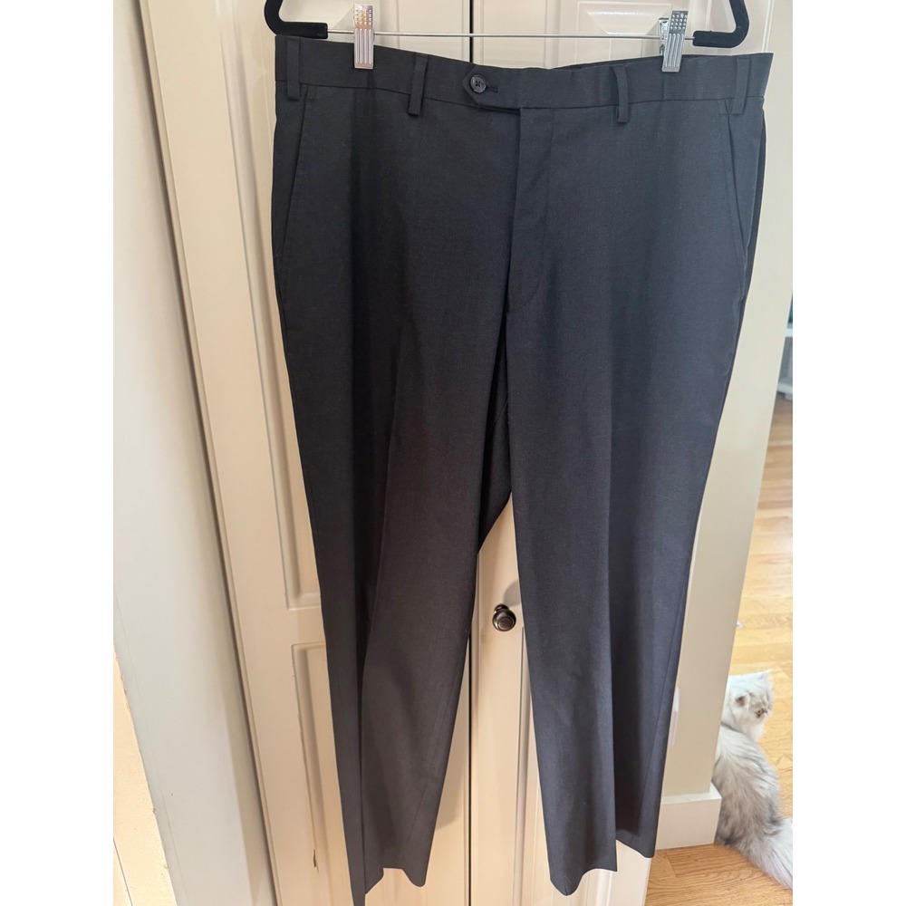 Alfani Regular Fit Dress Pants Mens 36x30 Gray Office Corpcore Suit Trousers EUC